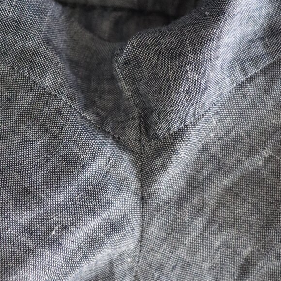 Saks Fifth Avenue 100% Linen Medium Straight Leg Elastic Roll Cuff Trouser Pants - Picture 8 of 11